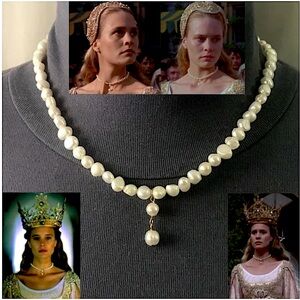 The Princess Bride Buttercup Natural Pearls Pearl Drop Necklace Handmade Replica